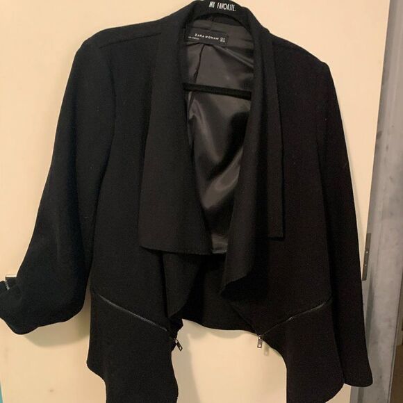 Veronique Miljkovitch skirt, EUC, black knit, gold, sz s, pull on, knee  length - Picture 10 of 16